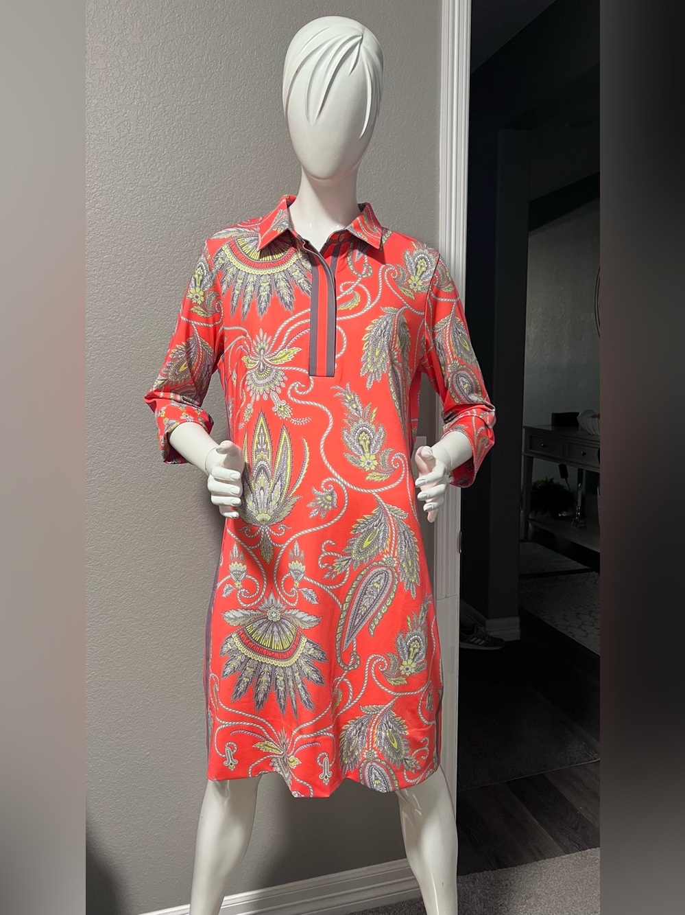 GRETCHEN SCOTT
Jersey Everywhere Dress  in Coral size XL